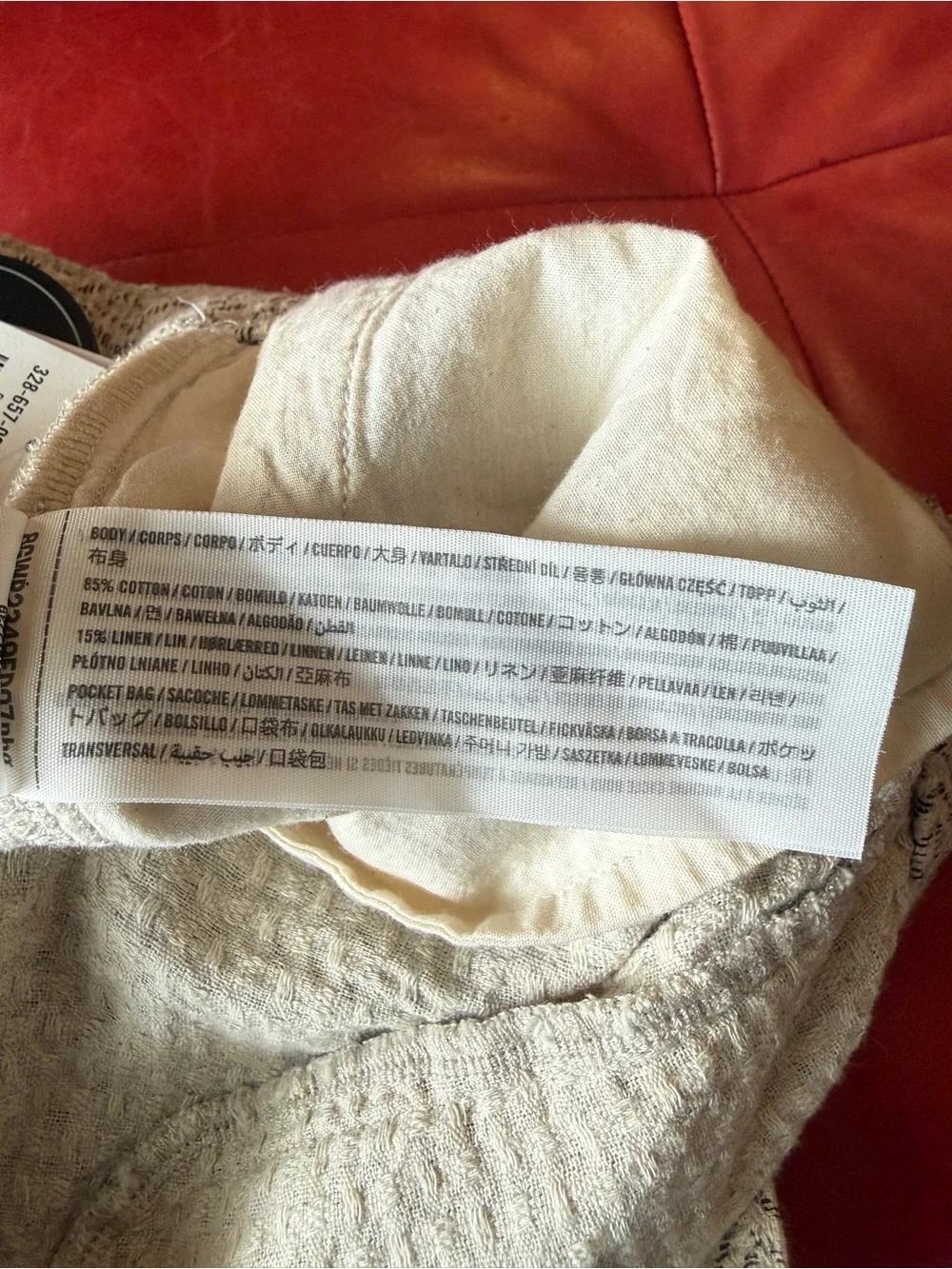 Hollister Men's Patterned Linen-Blend Shorts - Beige size XXL